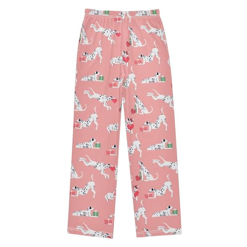 ZZXXB Dalmatian Dog Gift Boys Long Pants Soft Trousers Elastic Waist Kids Lounge Bottoms with Pockets S-XL