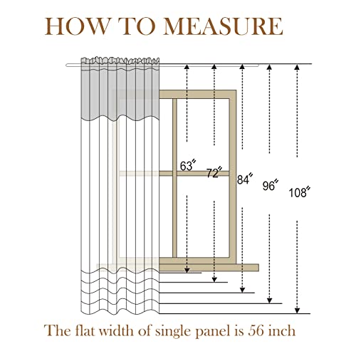 L.z.e Sheer White Window Curtains, Semi Sheer Curtains 63 Inch Length 2 Panels Rod Pocket For Living Room Bedroom With Tiebacks Blue Paisley Floral Printed Door Curtains (56" W X 63" L Grey) #TOP5