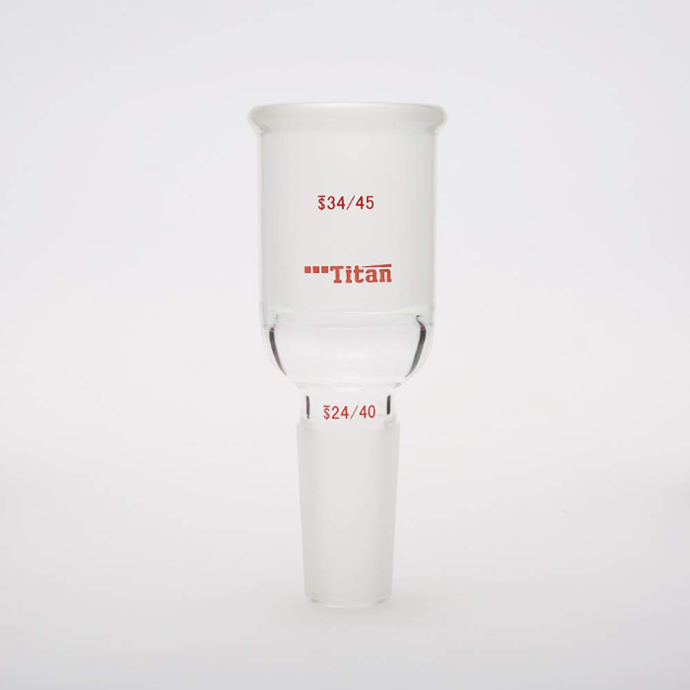 Glass Reducing Connecting Adapter from 34/45 Outer to 24/40 Inner Glass Joint Lab Glassware — Amazon image 2