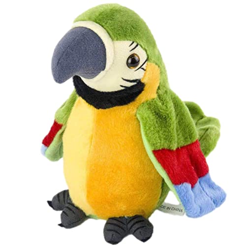 LOSOO Juguete Musical para Loros | Loro parlante | Loro Repite lo Que Dices, Animal Peluche electrónico, pájaro electrónico para niños 7 a 14 años, Regalo para niñas y bebés