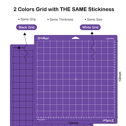 Image of HTVRONT Strong Grip Cutting Mat, 3 Pack Cutting Mat 12x12 Compatible with Cricut Maker 4 /Maker 3 /Maker /Explore 5 /4 /3 /Air 2 /One, Strong Adhesive Sticky Quilting Cutting Mats Replacement Accessories