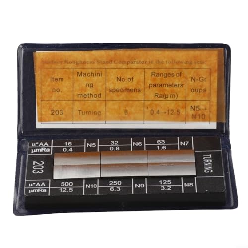 Kit de prueba de rugosidad con 6 muestras para evaluación integral (torno)
