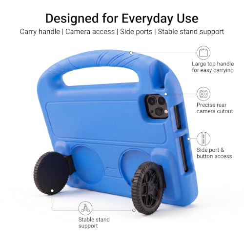 Image of Kids Tablet 10 inch,Android 15 Tablet with EVA Case(Blue)