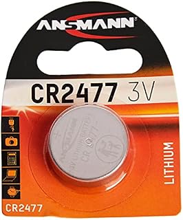 ANSMANN CR2477 Coin Battery [Pack of 1] Lithium 3V Button Cell Ideal For Car Starters, Garage Door Openers, Computer Memory Back, Watches, Pagers and, Calculators 1516-0010