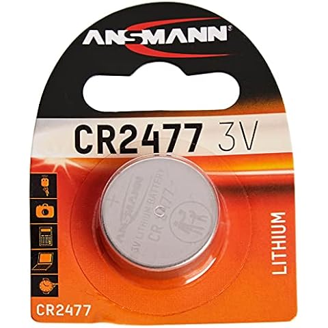 ANSMANN CR2477 Coin Battery [Pack of 1] Lithium 3V Button Cell Ideal For Car Starters, Garage Door Openers, Computer Memory Back, Watches, Pagers and, Calculators 1516-0010 Cover