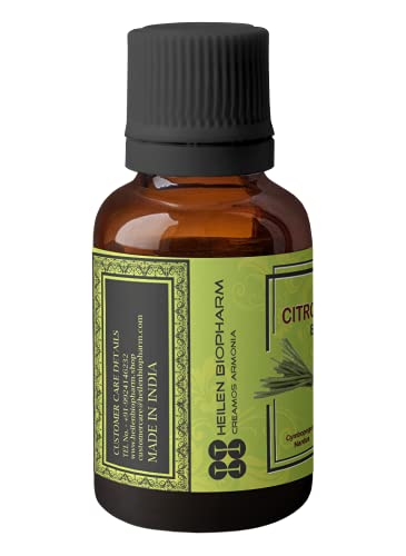 Image of Heilen Biopharm Citronella Essential Oil - 15 mL Per Bottle Pack of 1, For Stress Relief Aromatherapy Insect Repellent (Cymbopogon Nardus)