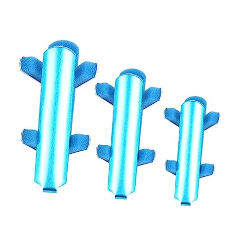 Healeved 3pcs Finger Splint Fastening Tape Adjustable Splint Finger Cast Finger Extension Splint Thumb Splint Right Hand Strap Brace Fixed Splint Adjustable Stand Tool Aluminum Alloy Blue