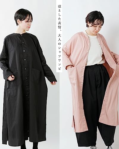 Amazon | [ハーベスティ] コットン サテン アトリエ ローブ コート 1