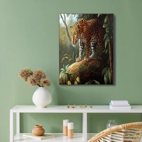 Lienzo de guepardo de la jungla de 70x100cm para salón moderno 2