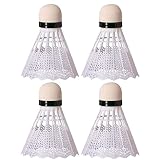 Best Sporting Nylon Federball Set I 4 Federbälle aus Nylon I Badminton Set bestehend aus 4 Bällen I Badminton Bälle mit verstärktem Kopf I Sport-Zubehör I Badminton-Zubehör