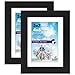 Americanflat 2 Pack - 5x7 Tabletop Frames - Display Pictures 4x6 with Mat - Display Pictures 5x7 Without Mat - Glass Fronts, Easel Stands, Ready to Display on Tabletop