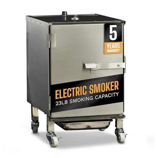 SmokinTex Lil' Tex Electric Smoker - Stainless Steel Portable Meat Smoker Grill with Temperature Control, Wood Chip Tray, and Meat Probe for BBQ, Jerky, Vegetables
