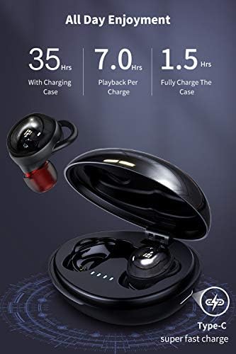 Wireless Bluetooth Earbuds, Bluetooth Headphones with Flashlight IPX5 Waterproof, 130 Hours Music Time In-ear TWS Wireless Headphones Touch Control Stereo Sound earphones for Sport Running