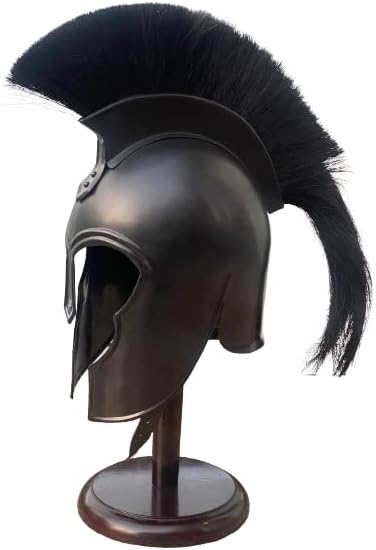 Miniatura 4 de AnNafi Casco de Aquiles Troy Yelmo de guerrero griego legendario (acero)  Disfraz de armadura de caballero medieval  Réplicas de metal LARP