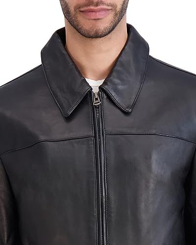 Cole Haan Men's Lambskin Shirt Collared Jacket4