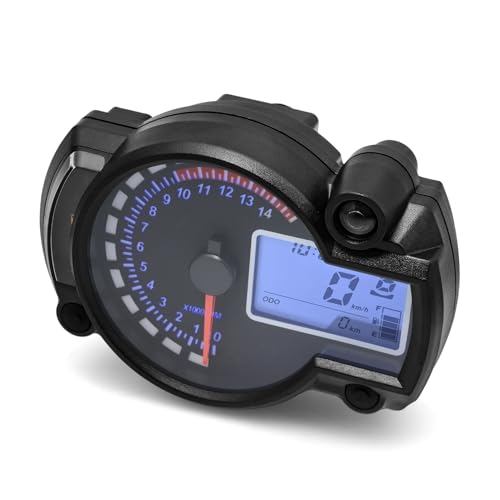 Tachymètre numérique et compteur vitesse moto LCD avec odomètre pour tableau de bord