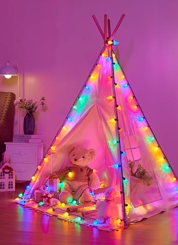 Minetom C9 LED Christmas Lights Outdoor, 81 Feet 100 LED String Light with Timer & 8 Lighting Mode, Waterproof Commercial Grade Christmas Tree Lights for Outside Indoor Roofline Patio, Multicolor - Image 6