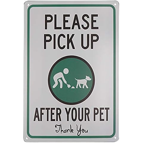 Monifith Please Pick Up After Your Pet Sign Safety Warning Signs Outdoor Park Yard Signs 8X12Inch Cover