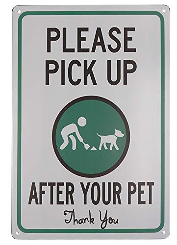 Panneau Please Pick Up After Your Pet signalisation extérieure chien et propreté jardin