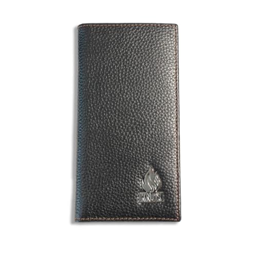 Knox Nexon Stacked Wallet, Genuine Leather Bifold Style Wallet with ID Windows, Credit Card Slots, Cash Compartments