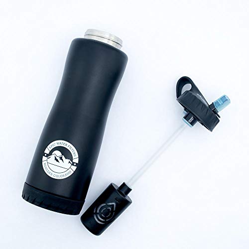 Epic Vostok | Vacuum Insulated Water Bottle with Filter | USA Made Filter | Dishwasher Safe | Stainless Steel | BPA Free Water Bottle | Removes 99.9% Tap Water Contaminants | Coldest | Simple | Modern