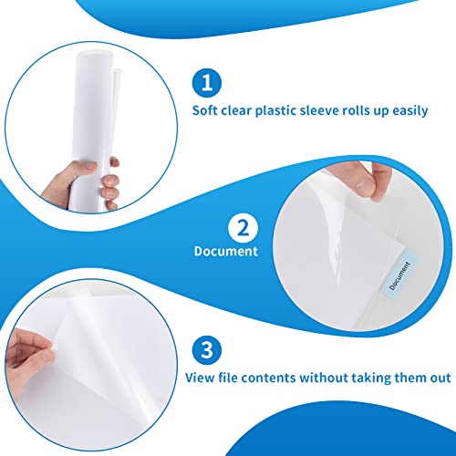 48 Tab Clear Folders For Documents Plastic Project Pockets Music Folder Clear Folders Plastic Document Sleeve With Tab Paper Sheet Protectors For Office School (48) #TOP2