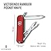 Victorinox Rambler Swiss Army Knife, Compact, 10 Functions, Swiss Made Pocket Knife with Magnetic Phillips Screwdriver, Scissors and Tweezers - Red