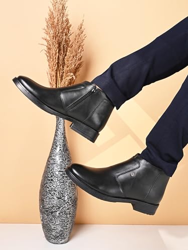 Image of Carlton London Men's Ankle Height Slip On Round Toe Comfortable Boot