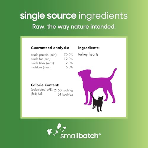 Smallbatch Pets Premium Freeze-Dried Turkey Heart Treats For Dogs And Cats thumb #3