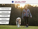 LASALINE Hunde Zuggeschirr X Back für Canicross Hundesport Dogscooter Bikejöring Schlitten in Schwarz Neonorange