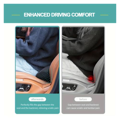 Cojín de asiento de coche y almohada de cintura para viajes largos sin fatiga lumbar 5