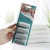 DynaBliss Elektrischer Hornhautentferner Ersatzroller 4er-Pack Ersatzrollenköpfe einschließlich leichter grober Rolle, normaler grober Rolle,schwerer grober Rolle und extra schwerer grober Rolle