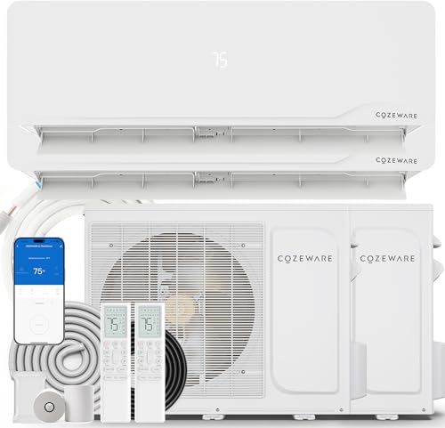 Cozeware 24000 BTU Mini Split AC/Heating System WiFi Enabled 115V 20 SEER2