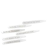 Personalization Universe Secret Message Personalized Collar Stays Set Of 3, Valentine's Day, Father's Day