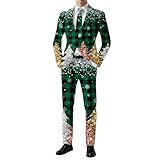 Generisch Zweiteiliges formelles Business-Ensemble mit Hose für Festliche Anlässe – Elegantes Design und Bequeme Passform (Dark Green, M)