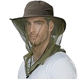 Fancet Mens Waterproof Sun Hat Outdoor Fishing Hat Bucket Army Green