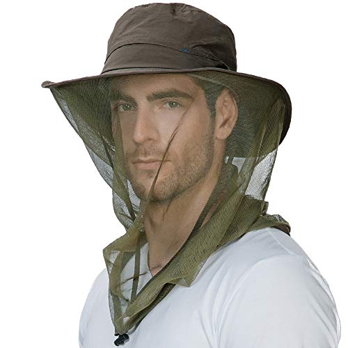 Fancet Mens Waterproof Sun Hat Outdoor Fishing Hat Bucket Army Green