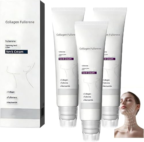 Miracle Collagen Fullerene Neck Cream - A neck cream containing collagen peptides with five rollers for all-around massage.