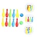 GOOHOCHY Parent-boy Girl Bowling Toy Set Eco-Friendly Indoor Ball Game for Boy Girl Families Interactive Fun with Colored Pins and Balls Great for Parties and Travel