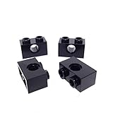  Lego Parts: Technic, Brick 1 x 2 with 1-Hole (PACK of 4 - Black) by \