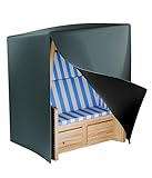 Cover Solutions Strandkorb Schutzhülle Winterfest | Passend für alle Strandkörbe (125 x 100 x 150/165 cm) mit Belüftungsfenster & Reißverschlüssen | UV-beständig, wasserdicht & Made in Europe