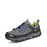 CMP Kids Rigel Low Trekking Shoes Wp, Scarpe da trekking Unisex - Bambini e ragazzi, Graffite-Marine 35UD, 31 EU