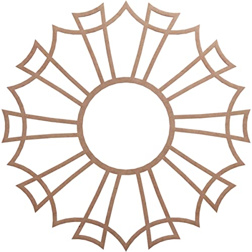Image of Ekena Millwork 36 inchOD x 12 5 /8 inchID x 3 /8 inchT Augustus Wood Fretwork Pierced Ceiling Medallion, Wood (Paint Grade)