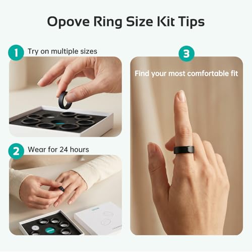 Image of Opove O Ring Sizing Kit - Size First Before You Buy, Choose from 8 Sizes - Sizes 6 to 13, Find The Perfect Smart Ring, Stylish Design, Only Compatible with O Ring Smart Ring