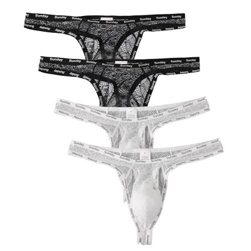 Men Underwear Lace Sexy Briefs Panties Male Underpants Mid Waist Gays Men Thong