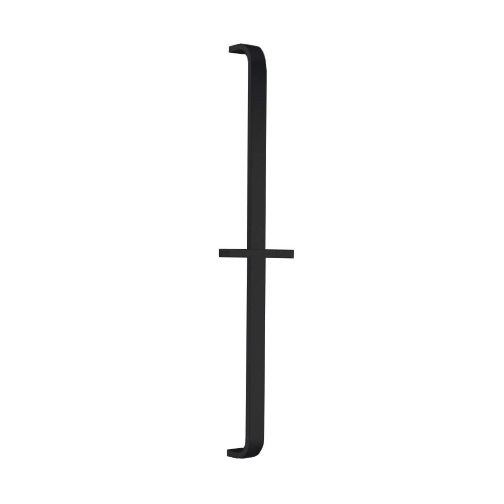 Brausestange Soho 2.0, Duschstange aus massivem Messing, 70 cm, Schwarz Matt - Elegante Wandstange, ideal für Handbrausen in modernen Badezimmern