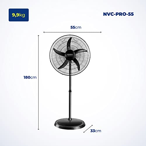 Ventilador Coluna Turbo Pro 55, Mondial, Preto, 150W, 110V - NVC-PRO-55