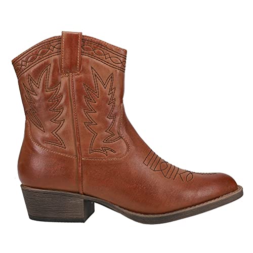 Coconuts by Matisse Womens PISTOL Faux Leather Zipper Cowboy, Western Boots