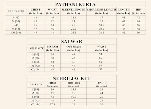 Image of KRAFT INDIA Cotton Black Pathani Kurta & Salwar With Embroided Black Nehru Jacket xxl-lage, Ethnic Traditional Wear