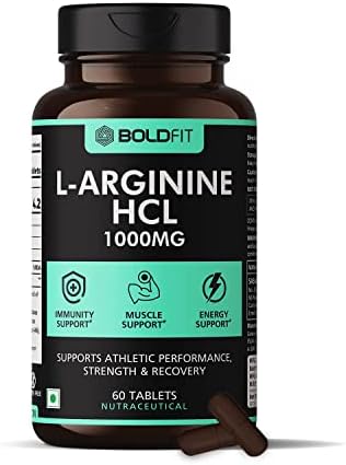 Firststep Supplement 1000mg with Nitric Oxide Arginine Supplement for Men & Women for Muscle Growth, Stamina, Recovery, Immune Booster & Energy - 60 Tablets